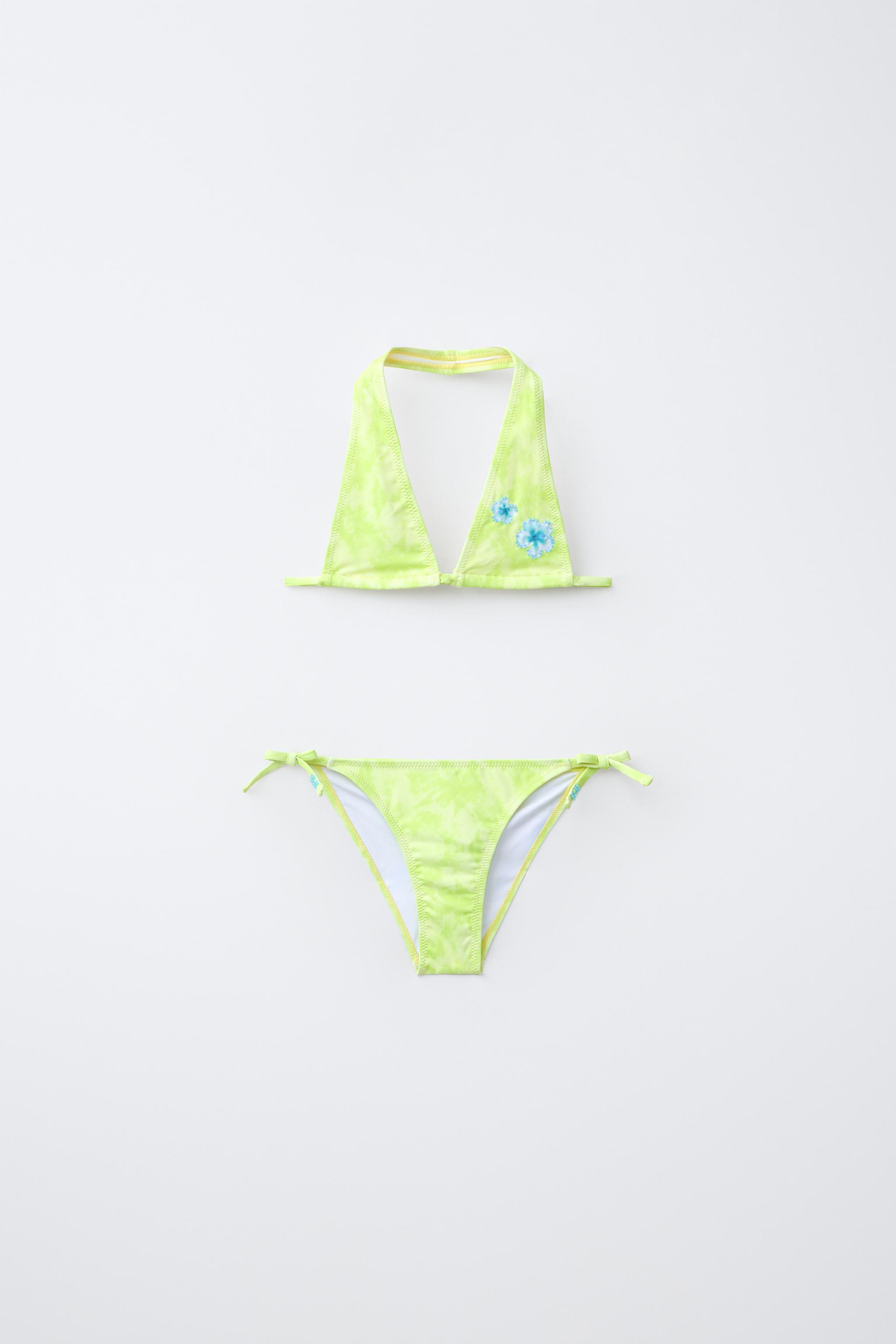 TIE-DYE HIBISCUS BIKINI, Ages 6–14
